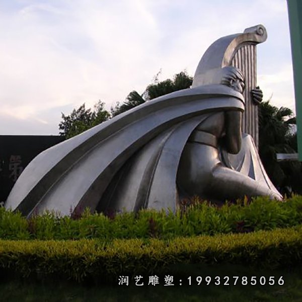 不锈钢竖琴雕塑(13)