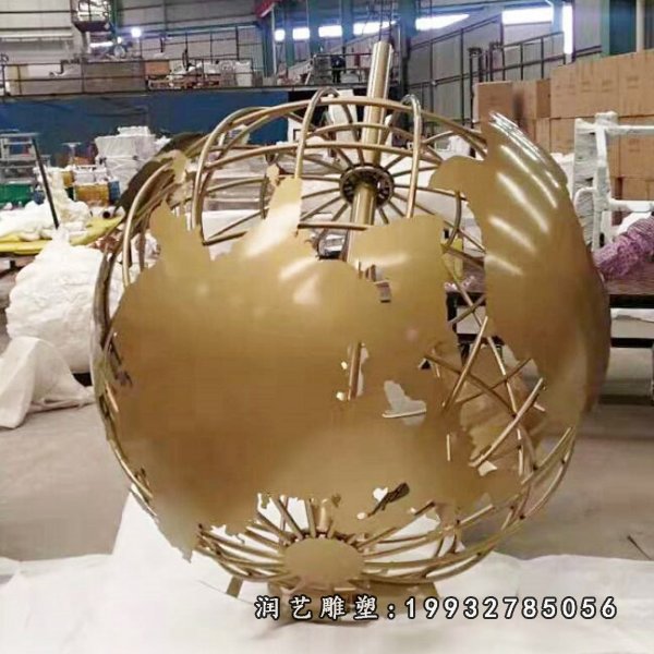 不锈钢地球仪雕塑 (17)