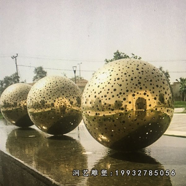 不锈钢镂空球雕塑 (25)