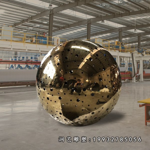不锈钢镂空球雕塑 (24)