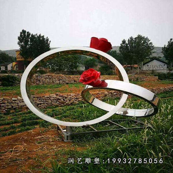 不锈钢戒指雕塑 (3)