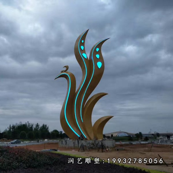 不锈钢凤凰雕塑 (47)