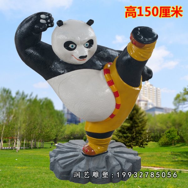 功夫熊猫玻璃钢雕塑  (3)
