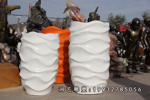 城市玻璃钢花瓶雕塑  (42)