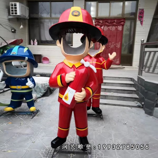 玻璃钢消防人物雕塑 (43)