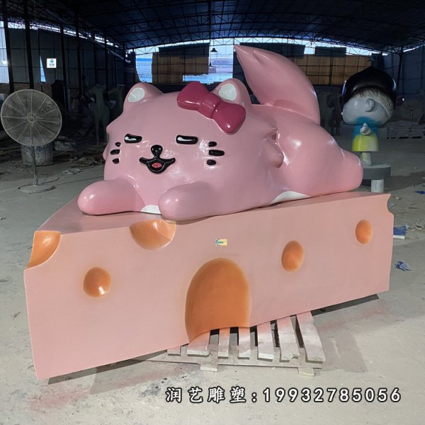 玻璃钢猫雕塑  (25)