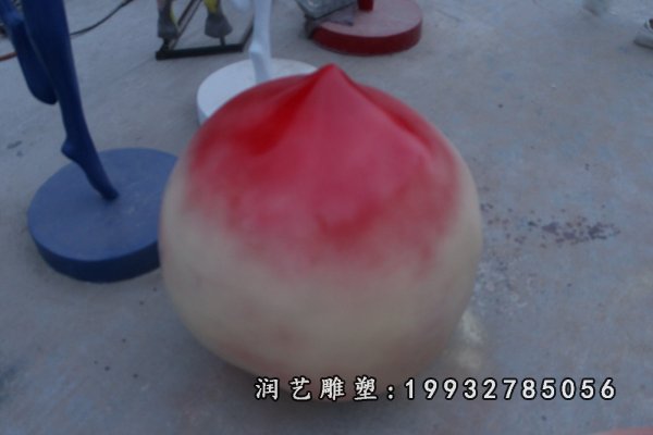 玻璃钢桃雕塑  (19)