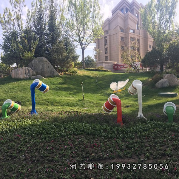 玻璃钢油漆桶雕塑  (9)