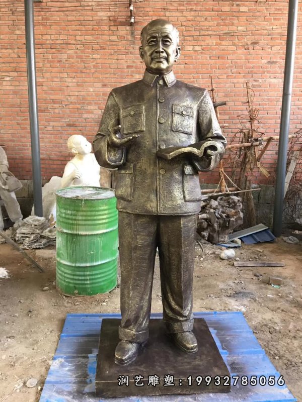 钱学森铜雕  (2)