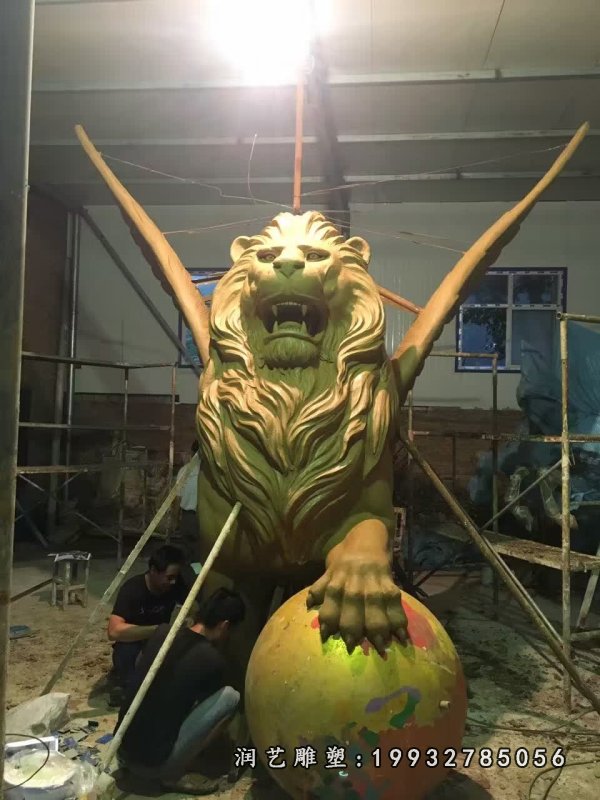 狮子铜雕 (3)