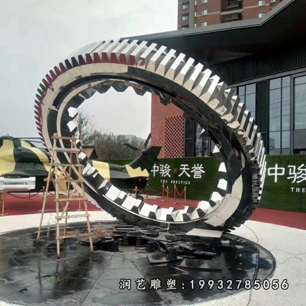 不锈钢齿轮雕塑 (13)
