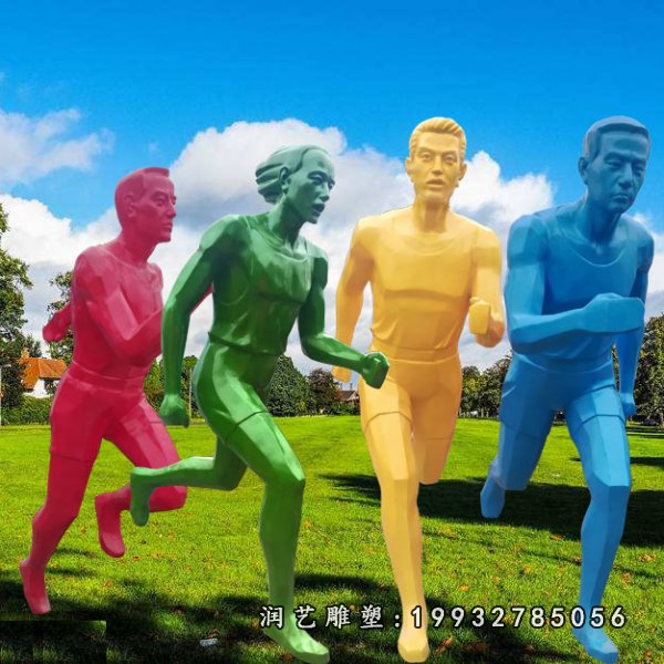 不锈钢跑步人物雕塑 (22)