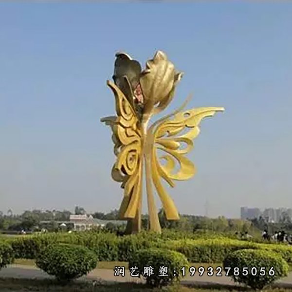不锈钢紫荆花雕塑  (18)