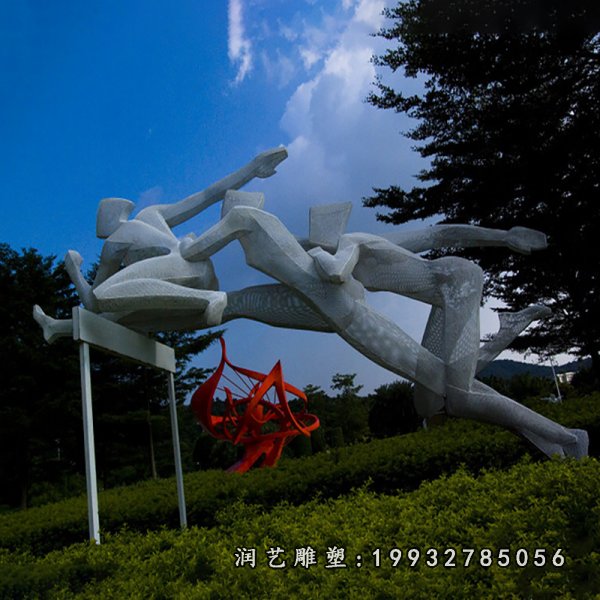不锈钢跨栏雕塑  (15)