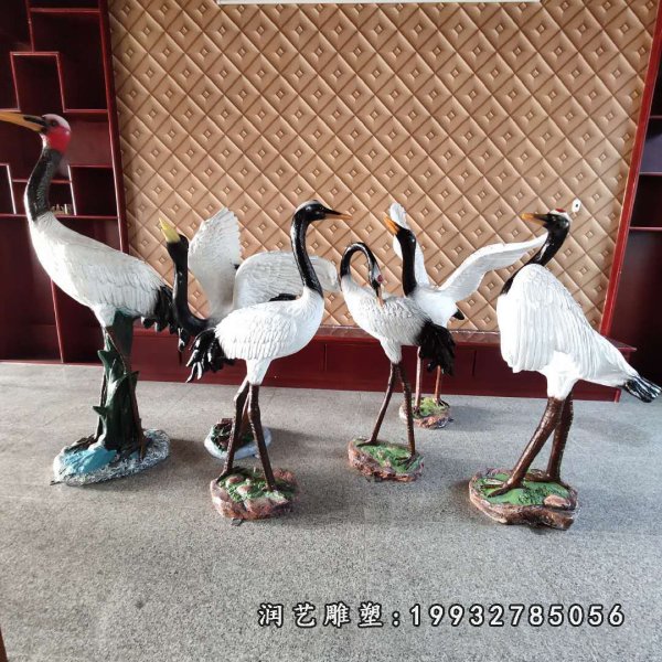 玻璃钢仙鹤雕塑  (19)