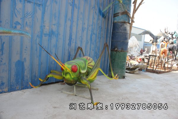 玻璃钢蝈蝈动物雕塑  (6)