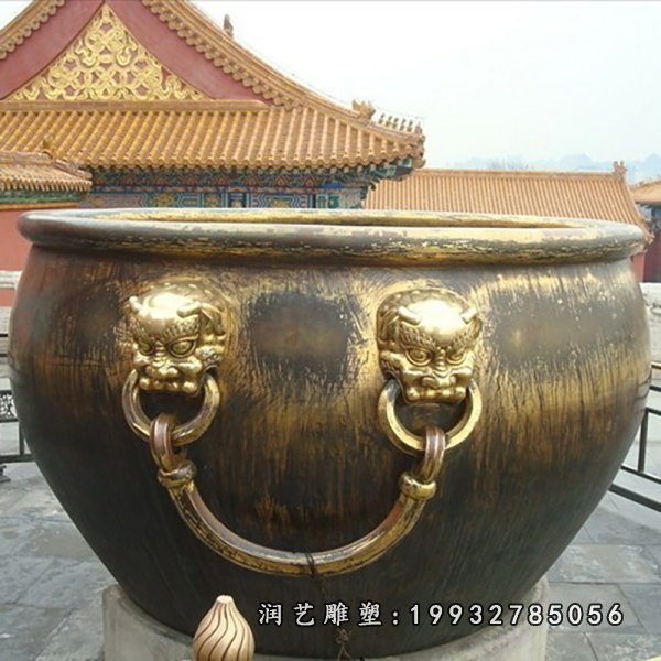 铜雕水缸 (7)