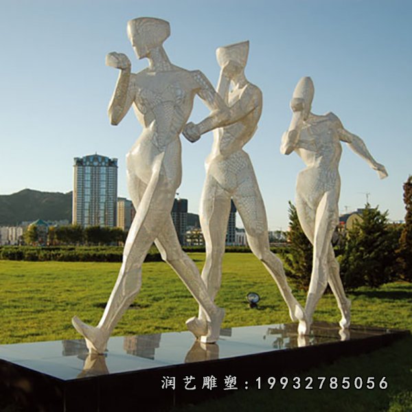 不锈钢竞走人物雕塑 (3)