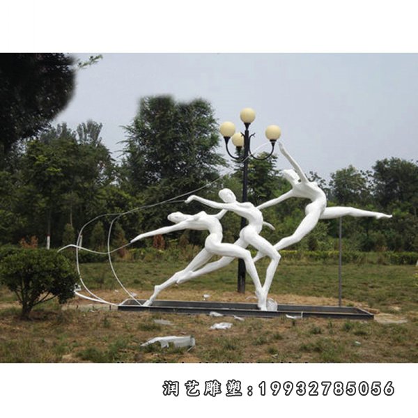 不锈钢体操雕塑  (10)