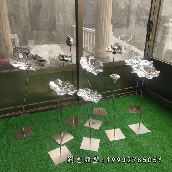 不锈钢荷叶雕塑 (26)