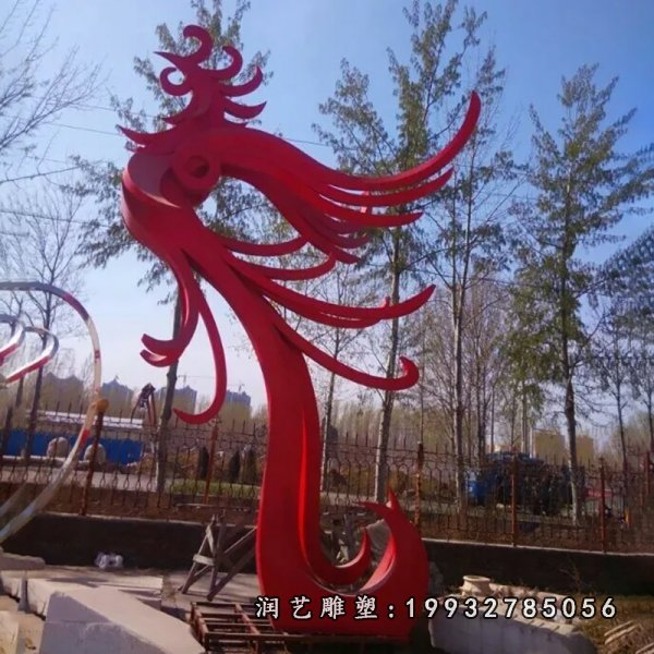 不锈钢凤凰雕塑 (37)