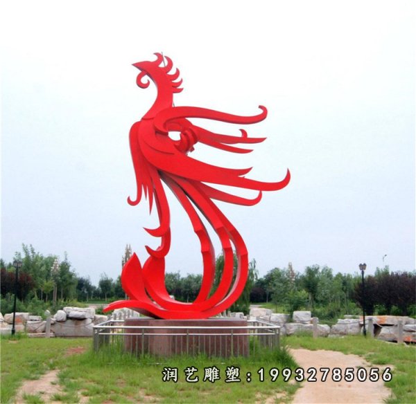 不锈钢凤凰雕塑 (38)