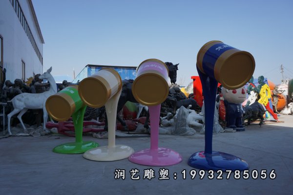 玻璃钢油漆桶雕塑  (5)
