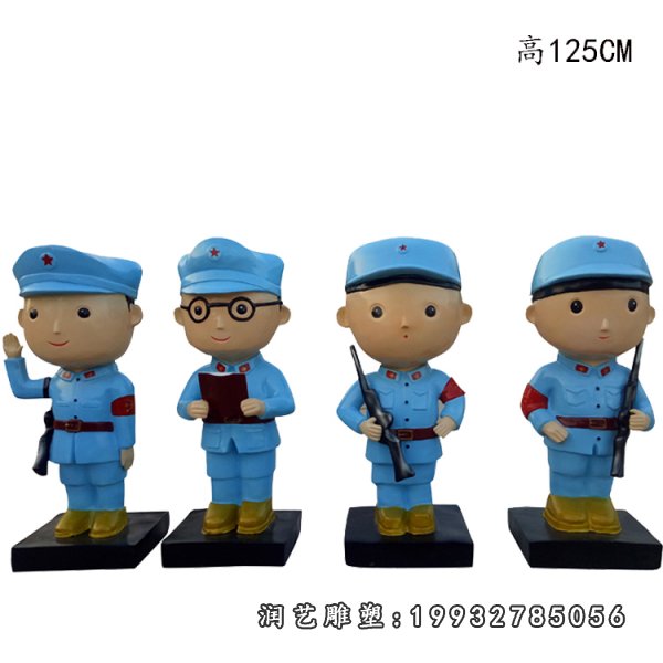 玻璃钢红军人物雕塑  (6)