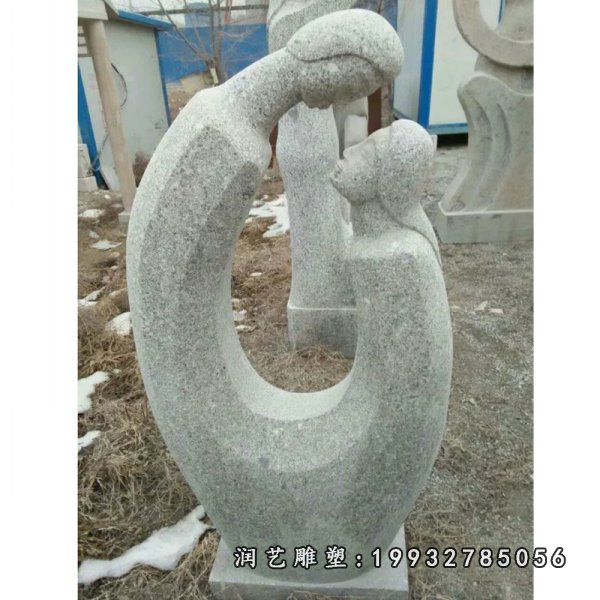 抽象人物石雕，公园景观雕塑