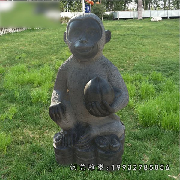 猴子动物石雕 (26)