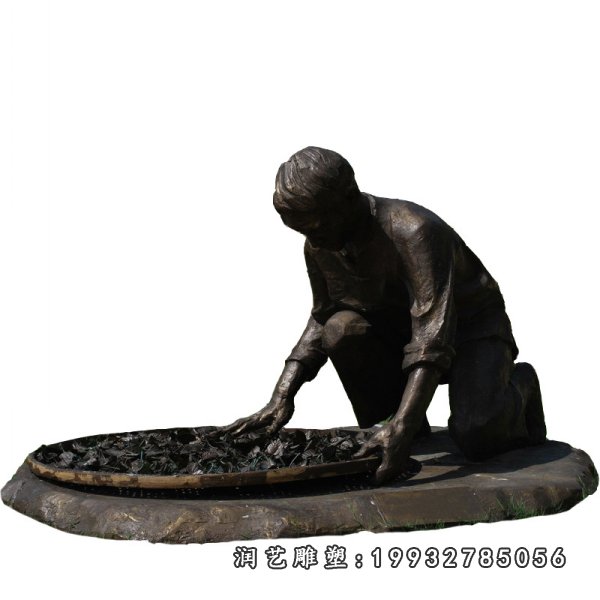 茶文化铜雕塑 (7)
