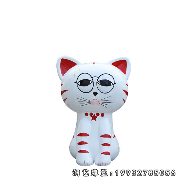 玻璃钢招财猫雕塑 (11)