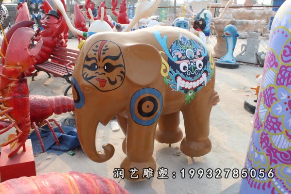 玻璃钢大象雕塑  (18)