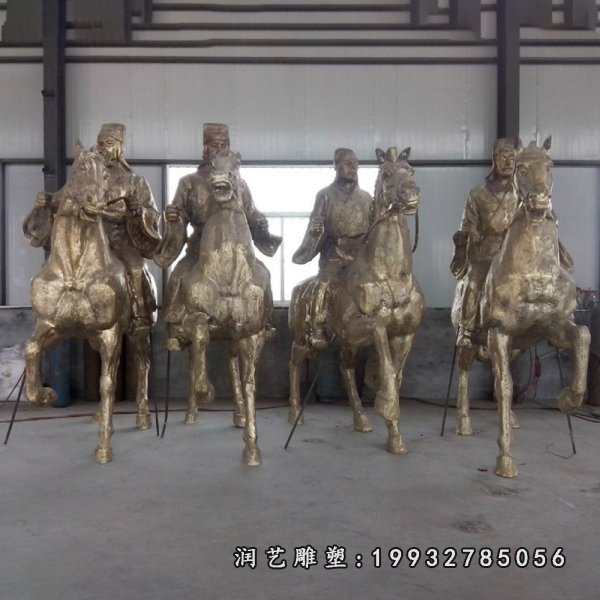 骑马人物铜雕 (21)