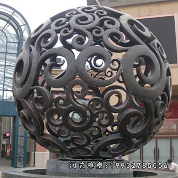 不锈钢镂空球雕塑 (29)