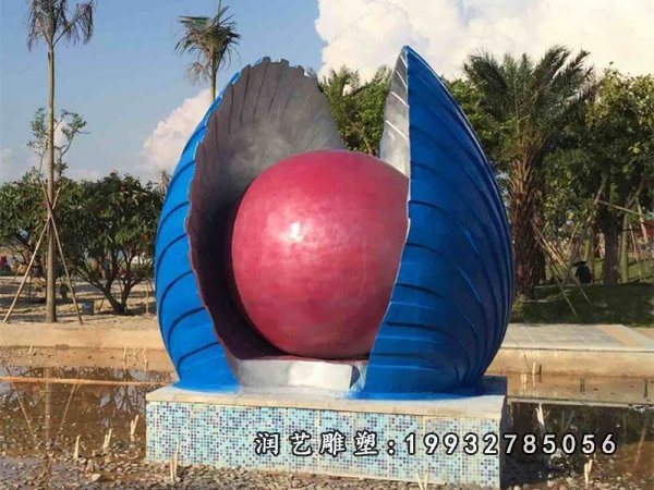 玻璃钢贝壳雕塑