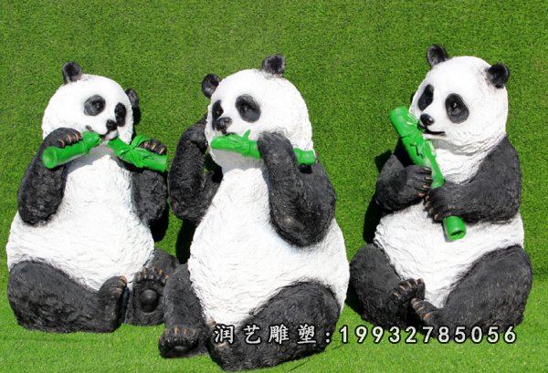 玻璃钢熊猫动物雕塑 (14)