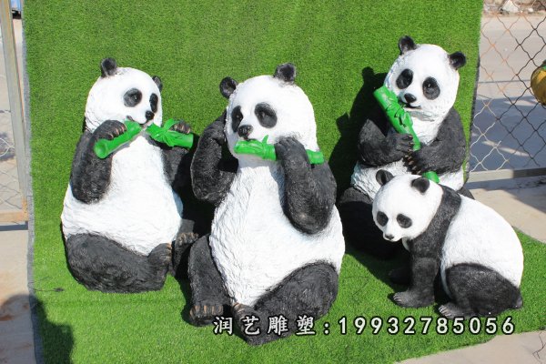 玻璃钢熊猫动物雕塑 (11)