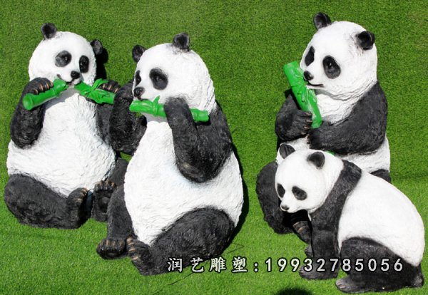 玻璃钢熊猫动物雕塑 (15)