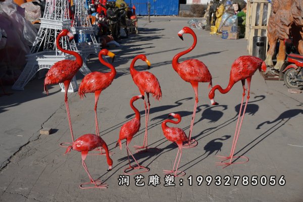 玻璃钢火烈鸟雕塑  (15)