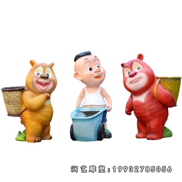 玻璃钢熊出没雕塑  (30)