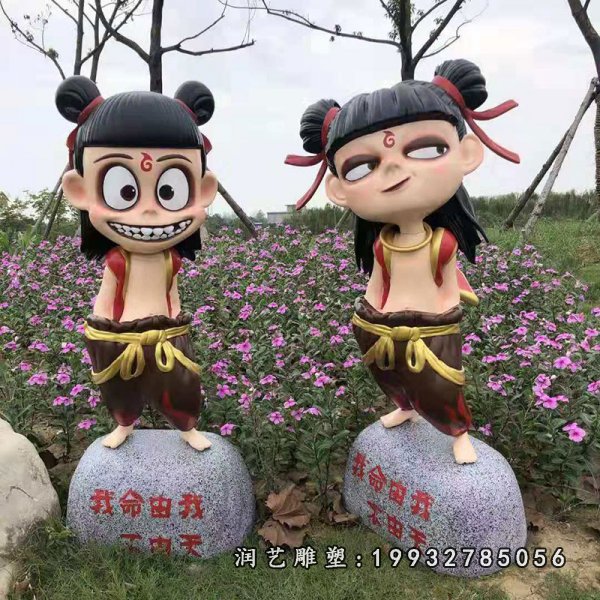 玻璃钢哪吒雕塑 (9)