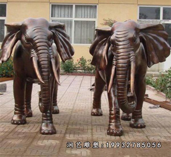 大象动物铜雕 (53)