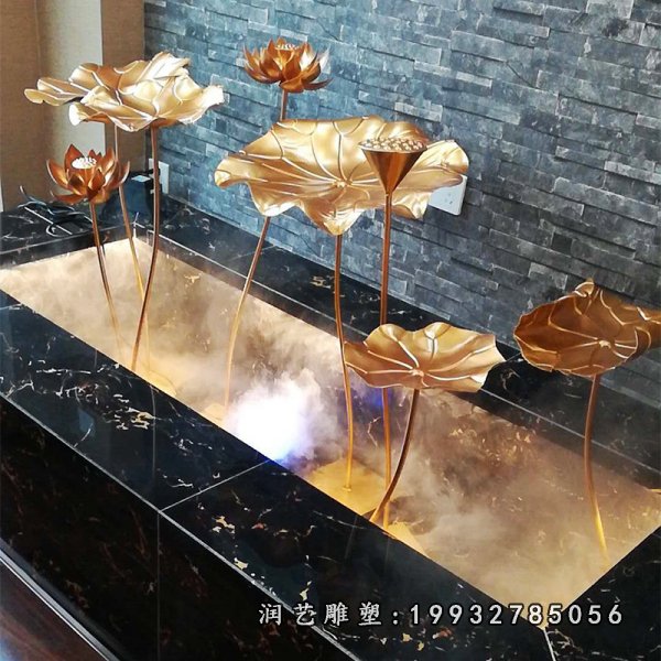 不锈钢荷叶雕塑 (30)