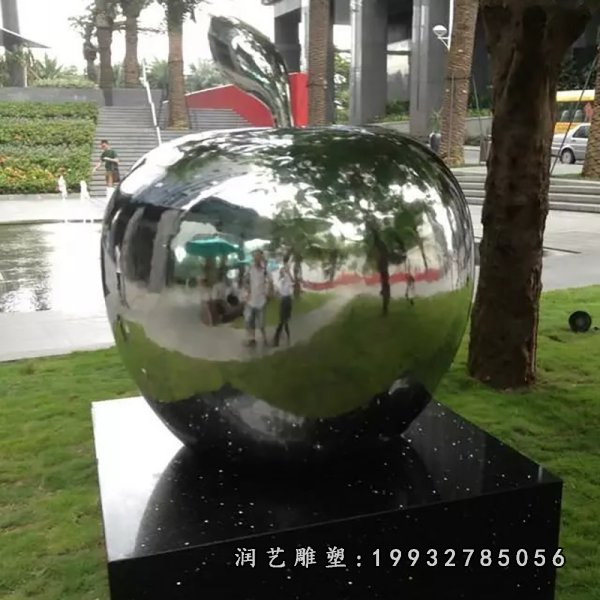 不锈钢苹果雕塑 (18)