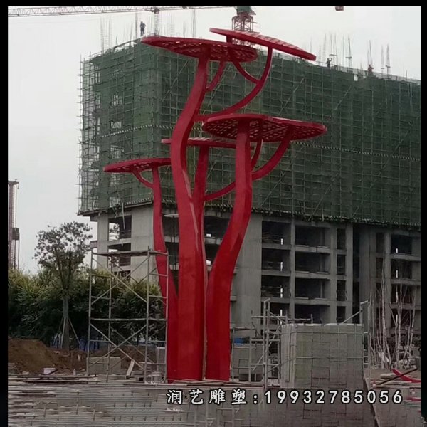 不锈钢蘑菇雕塑  (22)