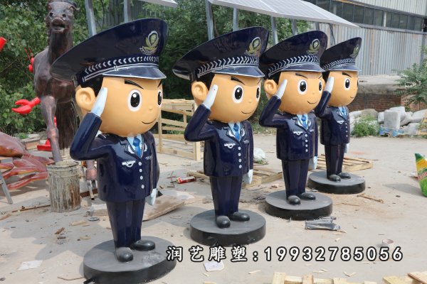 玻璃钢警察人物雕塑 (11)