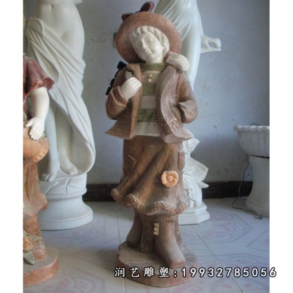 西方小孩石雕，城市人物石雕 (6)
