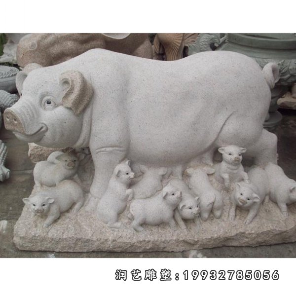 猪动物石雕 (18)