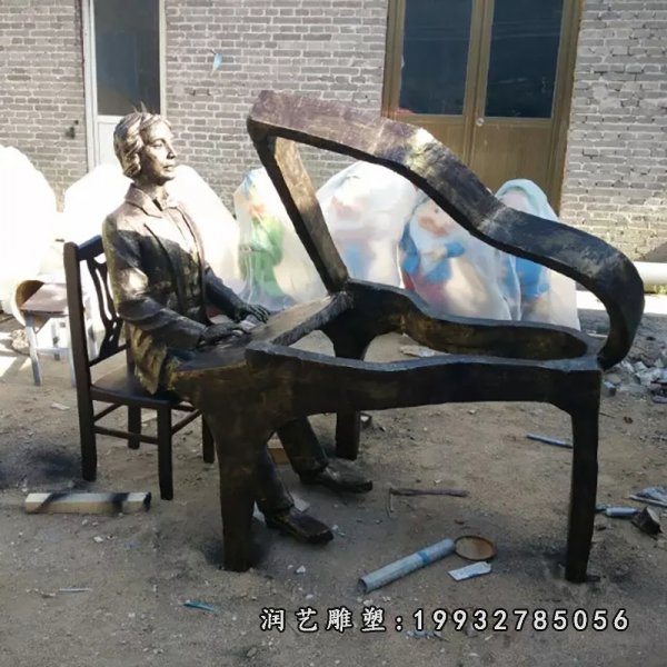 演奏人物铜雕塑 (28)